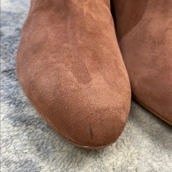 SOLD - New Stuart Weitzman Flareland Suede Over The Knee Boots Tan Sz 8 - Picture 4 of 14